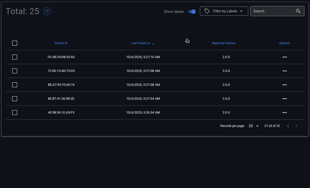 Delete single device