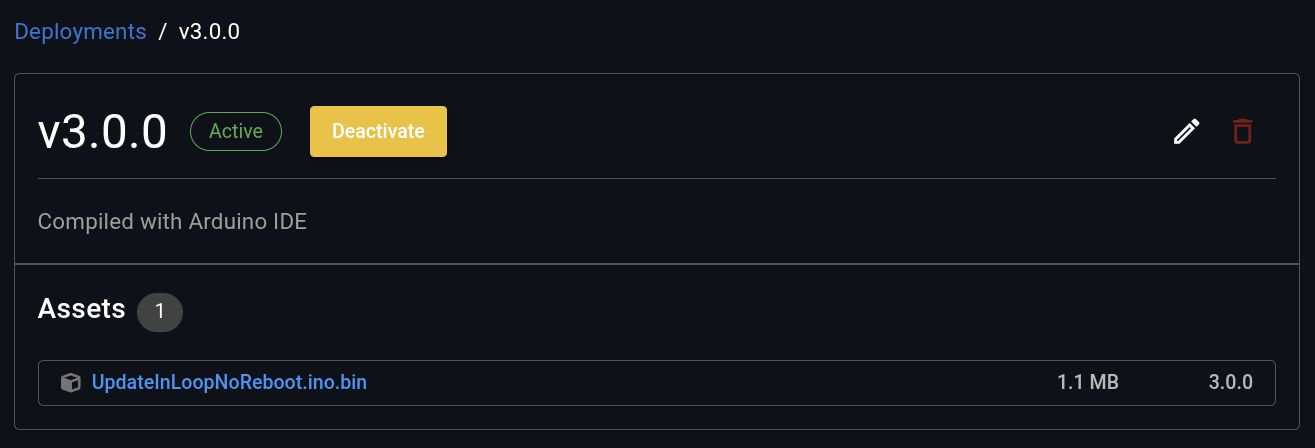 Deployment Detail View